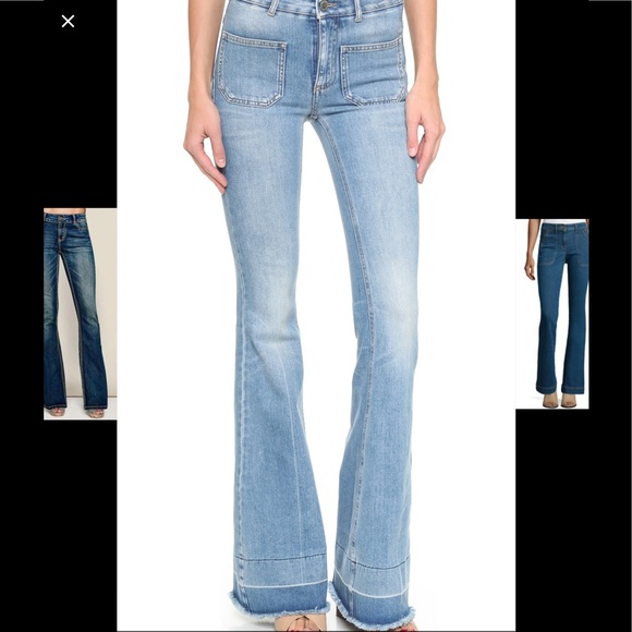 long frayed hem jeans